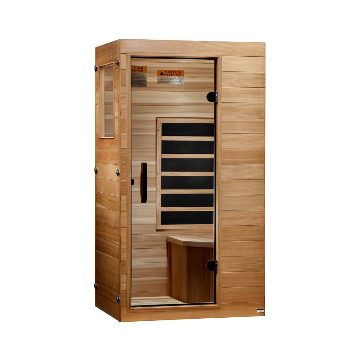 Dynamic Sicily 1 Person Compact Ultra Low EMF FAR Infrared Sauna (Pacific Cedar)