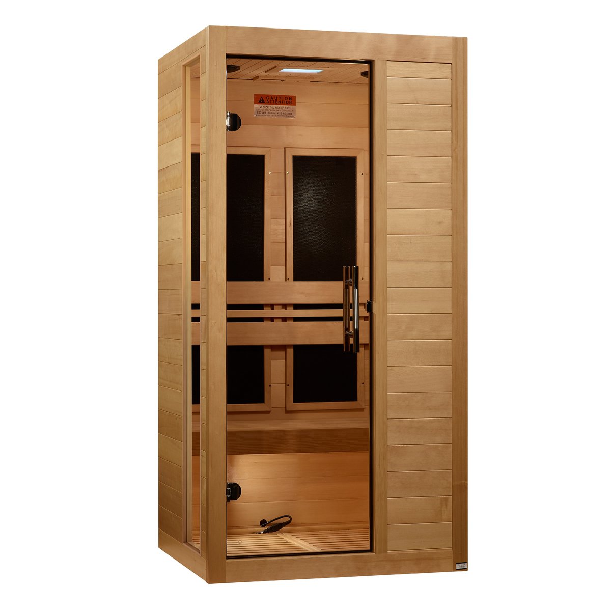 Dynamic Veneto Elite 1-2 Person Ultra Low EMF FAR Infrared Sauna (Canadian Hemlock)