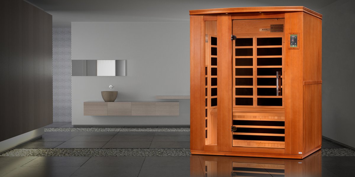 Dynamic Lugano 3-Person Low EMF FAR Infrared Sauna (Canadian Hemlock)