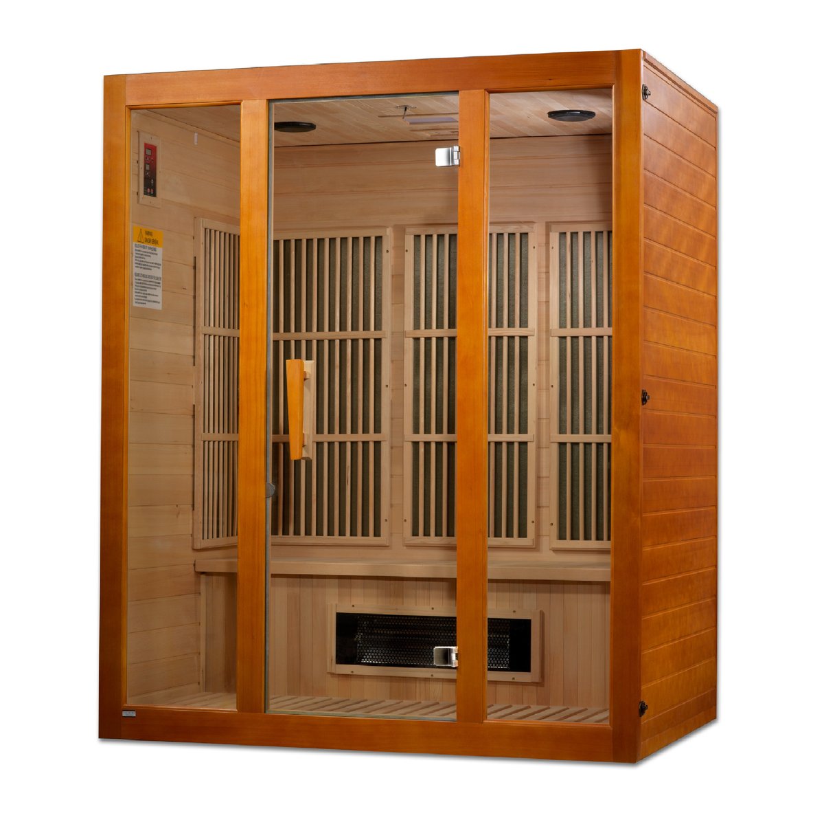 Maxxus 3-Person Low EMF FAR Infrared Sauna - Touch Screen Edition (Canadian Hemlock)