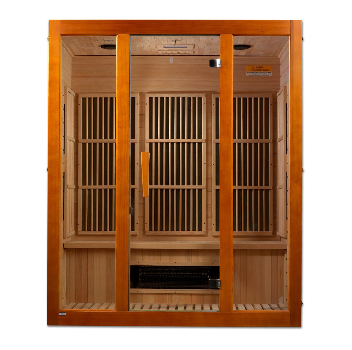 Maxxus 3-Person Low EMF FAR Infrared Sauna - Touch Screen Edition (Canadian Hemlock)