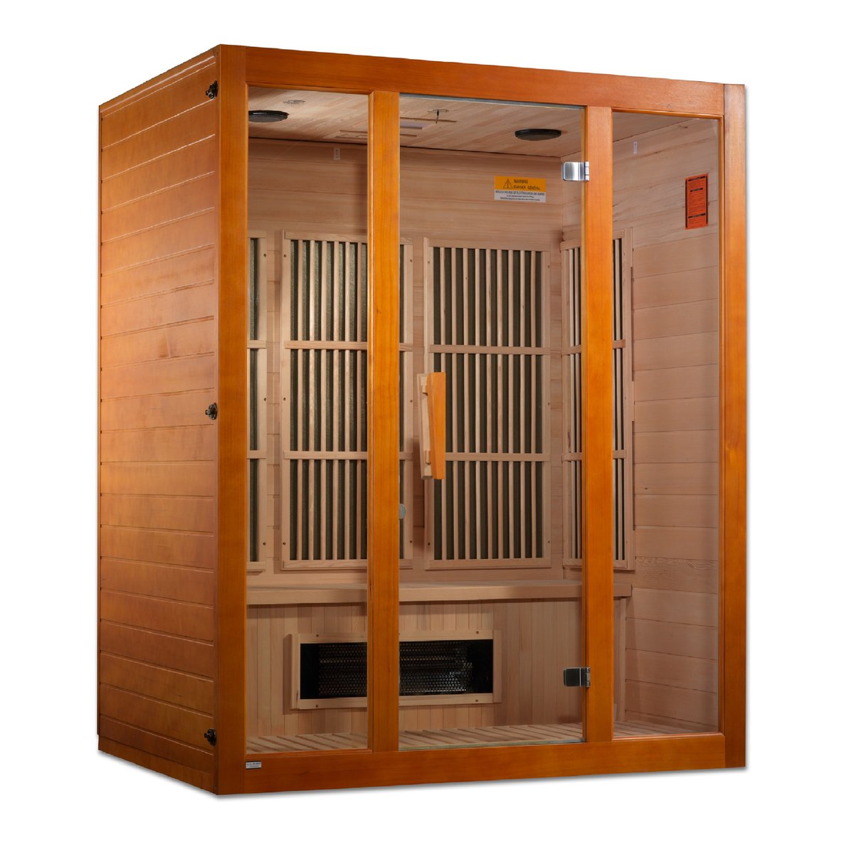 Maxxus 3-Person Low EMF FAR Infrared Sauna - Touch Screen Edition (Canadian Hemlock)