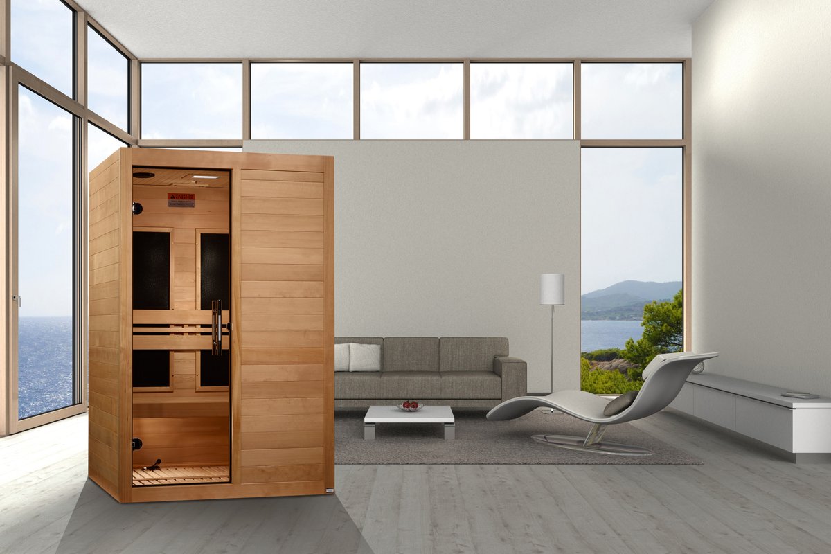 Maxxus S-Line Yoga 2-Person Low EMF FAR Infrared Sauna (Canadian Hemlock)