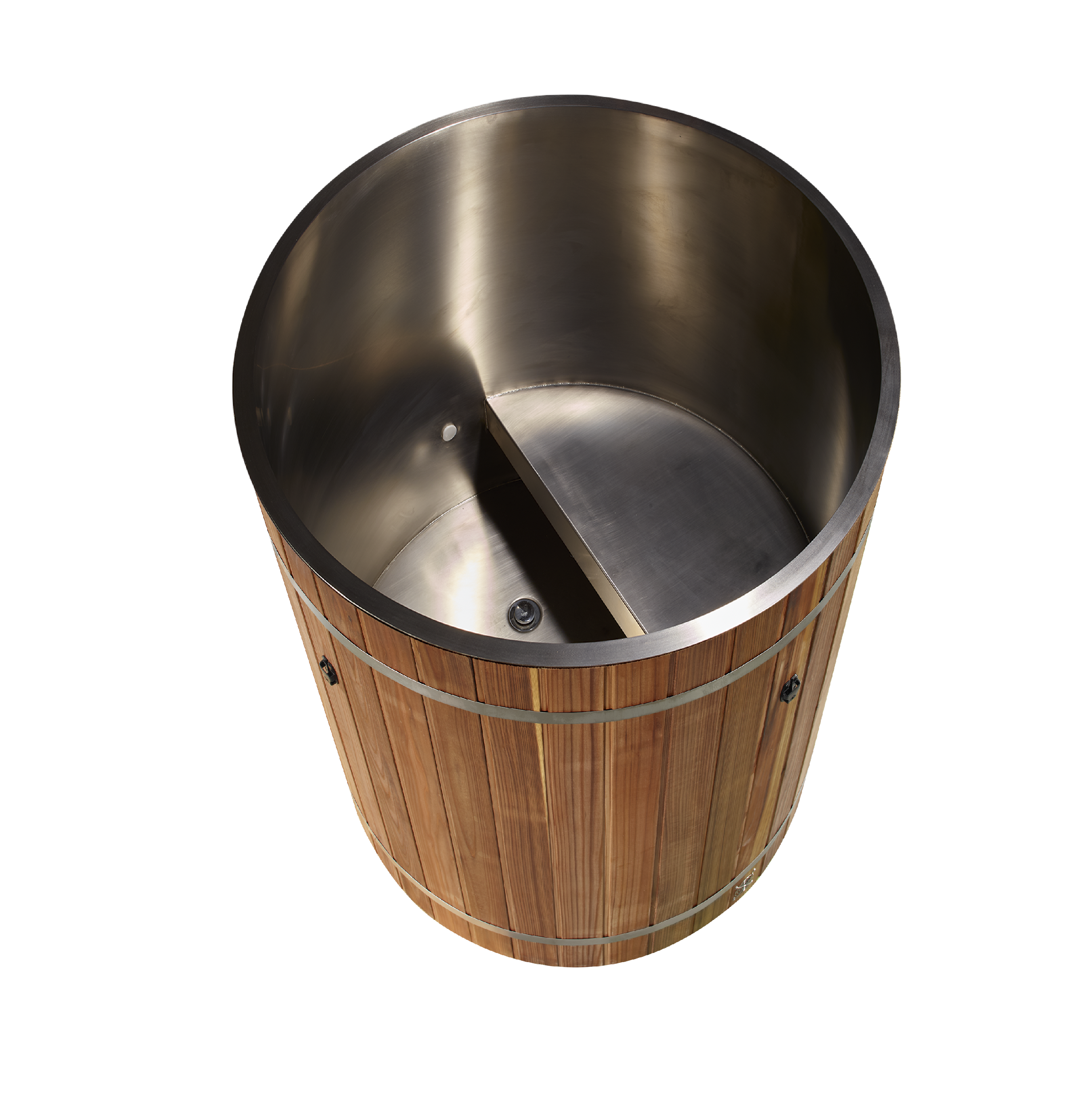 Dynamic Cold Therapy 304 Stainless Steel Barrel Cold Plunge top view