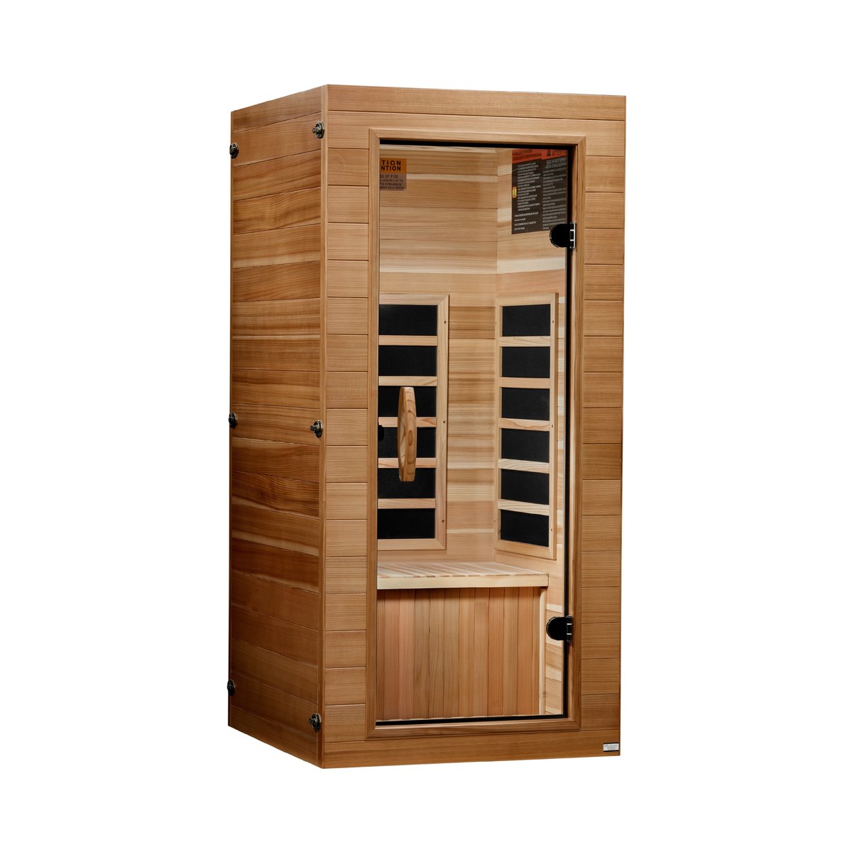 Dynamic Vero 1 Person Compact Ultra Low EMF FAR Infrared Sauna (Pacific Cedar)