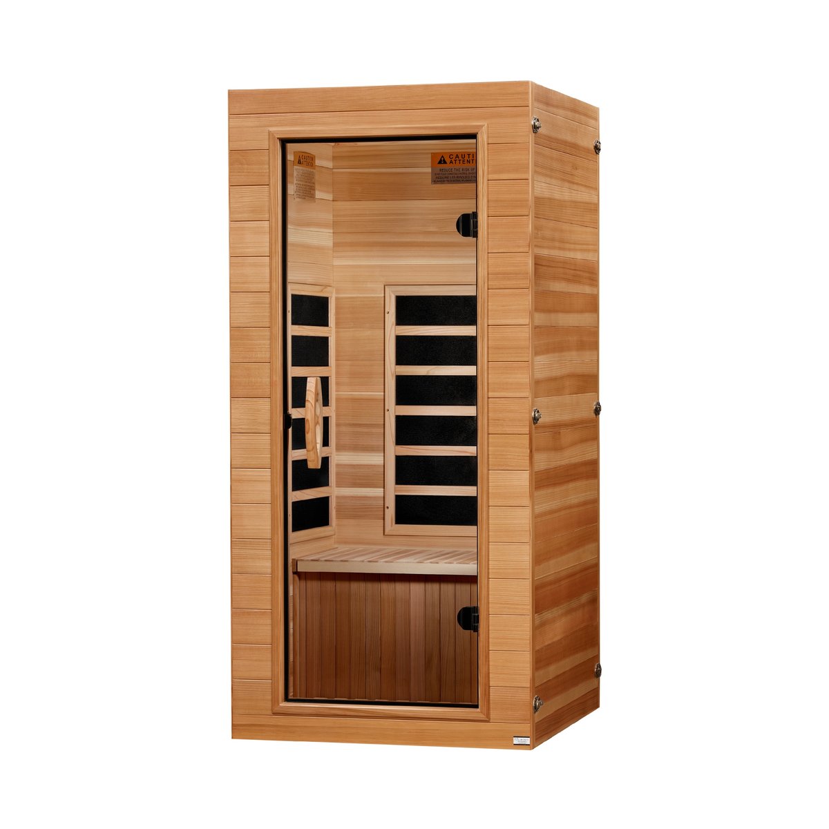 Dynamic Vero 1 Person Compact Ultra Low EMF FAR Infrared Sauna (Pacific Cedar)