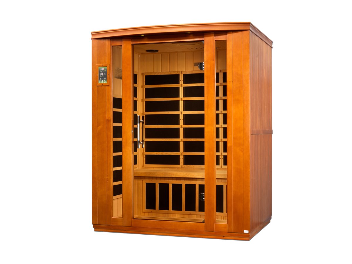 Dynamic Bellagio Elite 3-Person Ultra Low EMF FAR Infrared Sauna (Canadian Hemlock)