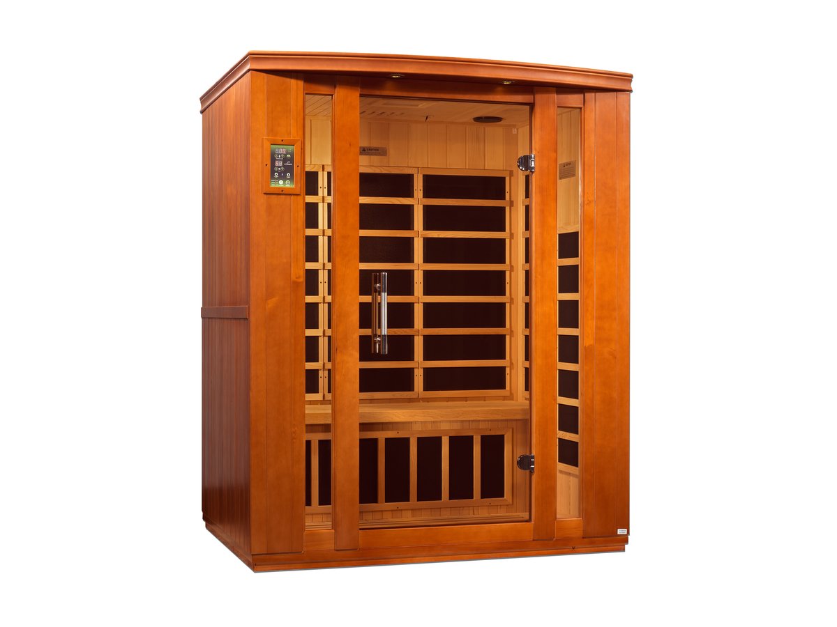 Dynamic Bellagio Elite 3-Person Ultra Low EMF FAR Infrared Sauna (Canadian Hemlock)
