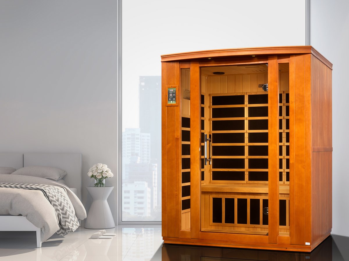Dynamic Bellagio Elite 3-Person Ultra Low EMF FAR Infrared Sauna (Canadian Hemlock)