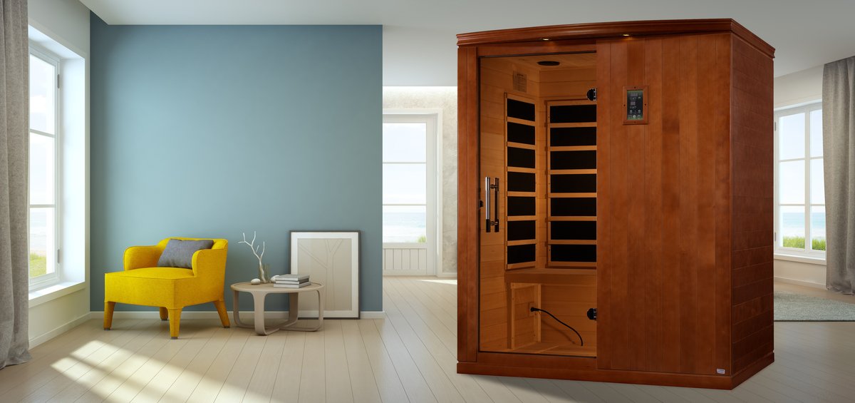 Dynamic Madrid Elite 3-Person Ultra Low EMF FAR Infrared Sauna (Canadian Hemlock)