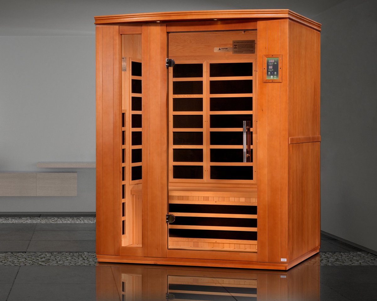 Dynamic Lugano 3-Person Low EMF FAR Infrared Sauna (Canadian Hemlock)